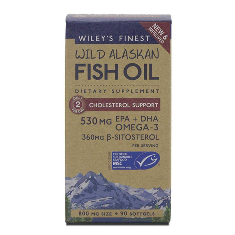 Wiley's Finest Wild Alaskan Fish Oil Cholesterol Support 90 softgels