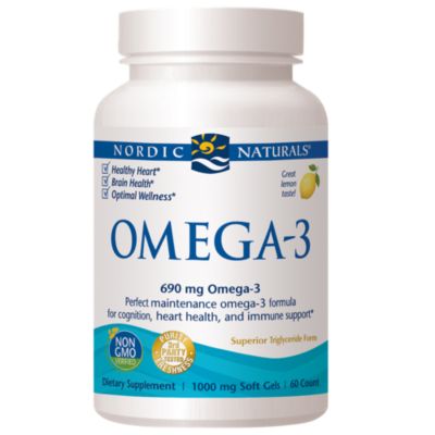 Omega-3 Softgels for Cognition, Heart Health & Immune Support - 690 MG - Lemon