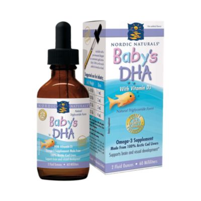 Baby's DHA Omega-3 Liquid with Vitamin D3 - Supports Brain & Visual Development (2 Fluid Ounces)