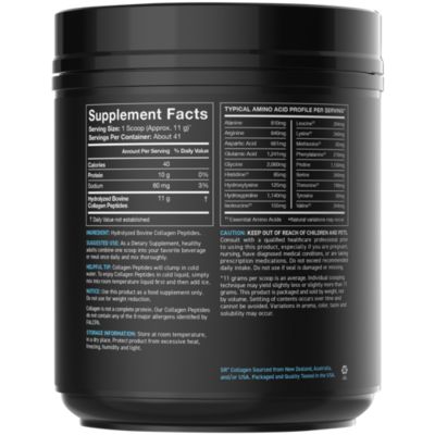 Hydrolyzed Collagen Peptides Powder - Unflavored (41 Servings)