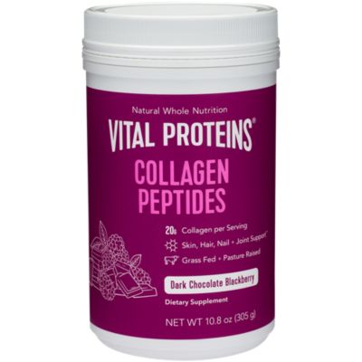 Collagen Peptides Powder - Hair, Skin, Nails & Joint Support - Dark Chocolate Blackberry (10.8 oz. / 10 Servings)