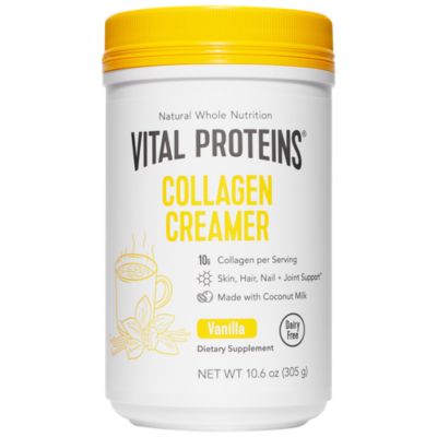 Collagen Creamer Powder for Hair, Skin & Nail Support - Made with Organic Coconut Milk - Vanilla (10.6 oz./12 Servings)