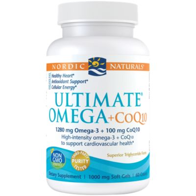 Ultimate Omega +CoQ10 - Supports Cardiovascular Health - 1280mg Omega-3 & 100mg CoQ10