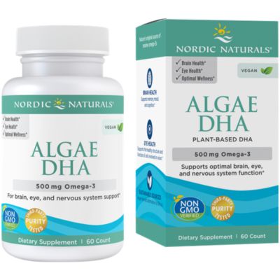 Algae DHA - Plant Based Omega-3 - Supports Optimal Brain, Eye & Nervous System Function - 500 MG