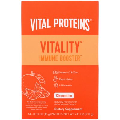 Vitality Immune Booster with Electrolytes, Vitamin C & Zinc - Clementine (14 Packets, 0.53 oz. each)