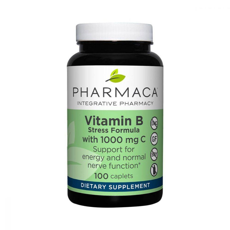 Pharmaca Vitamin B Stress Formula with 1000mg Vitamin C 100 caplets