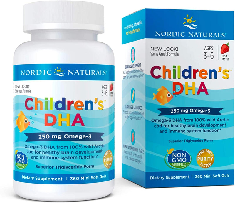 Children's DHA Omega-3s - Supports Healthy Cognitive Development & Immune Function - Strawberry
