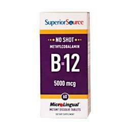 Superior Source No Shot Vitamin B12 5000mcg 60 tablets