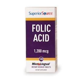 Superior Source Folic Acid Extra Strength 1200mcg 100 sublinguals