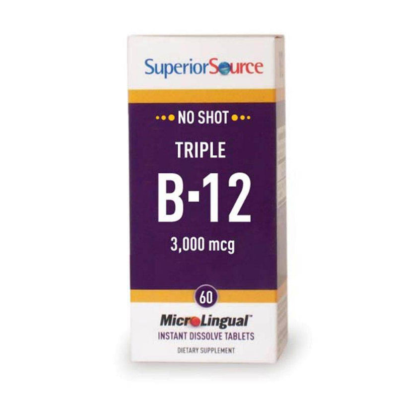 Superior Source No Shot Triple Vitamin B12 3000mcg 60 tablets