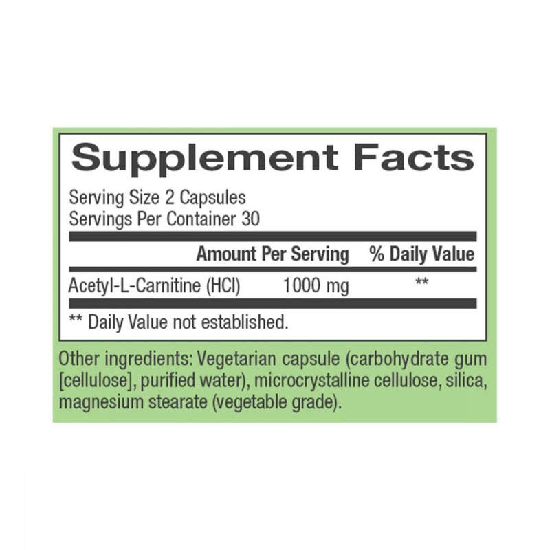 Pharmaca Acetyl-L-Carnitine 1000mg 60 vcaps