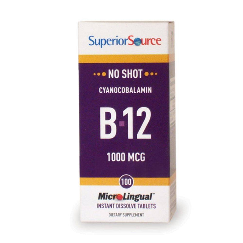 Superior Source No Shot Cyanocobalamin B-12 1000mcg 100 tablets