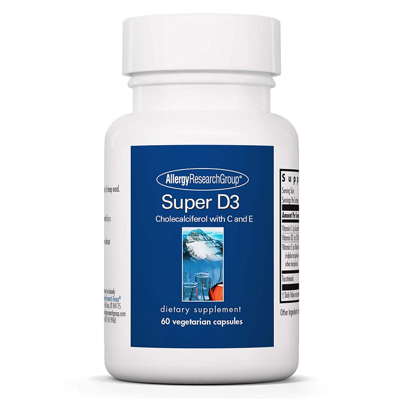 Allergy Research Group - Super D3 - Bone and Immune Support - 60 Vegetarian Capsules