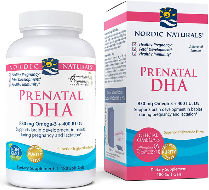 Nordic Naturals - Prenatal DHA 500 mg, 180 Soft Gels