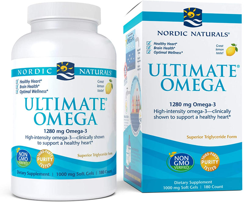 Nordic Naturals Ultimate Omega, Lemon Flavor - 1280 mg Omega-3-180 Soft Gels