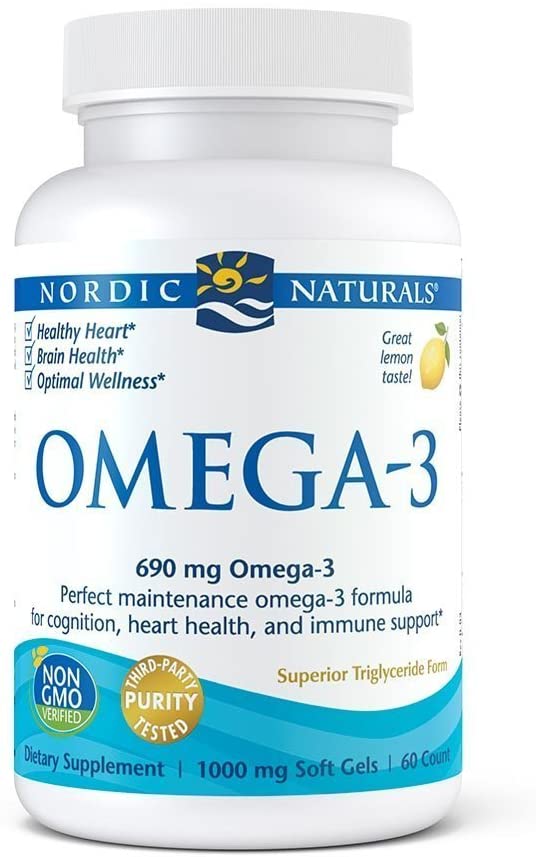 Nordic Naturals Omega-3 Formula Softgels, Lemon, 60 ct