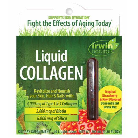 Liquid Collagen , 10 Liquid-Tubes Strawberry Kiwi