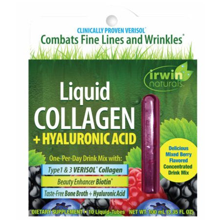 Liquid Collagen + Hyaluronic Acid , 10 Liquid-Tubes Mixed Berry