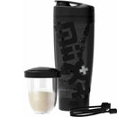 MiiXR+ Plus Rechargeable Electric Shaker Bottle and Portable Battery , Stealth Black 20 Oz.