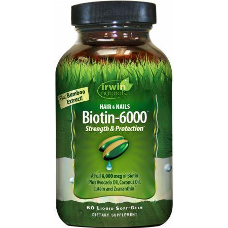 Biotin-6000 Hair & Nails , 60 Liquid Softgels
