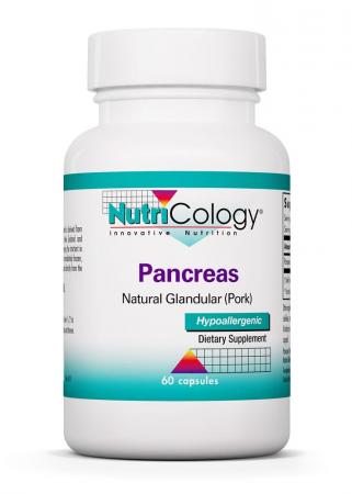 NutriCology Pancreas Pork - Natural Glandular, Digestive Support, Enzymes - 60 Vegicaps