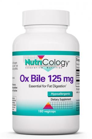 Ox Bile 125 mg 180 Vegetarian Capsules