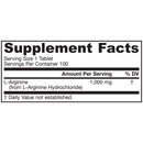 Jarrow Formulas Arginine 1000 100 tablets