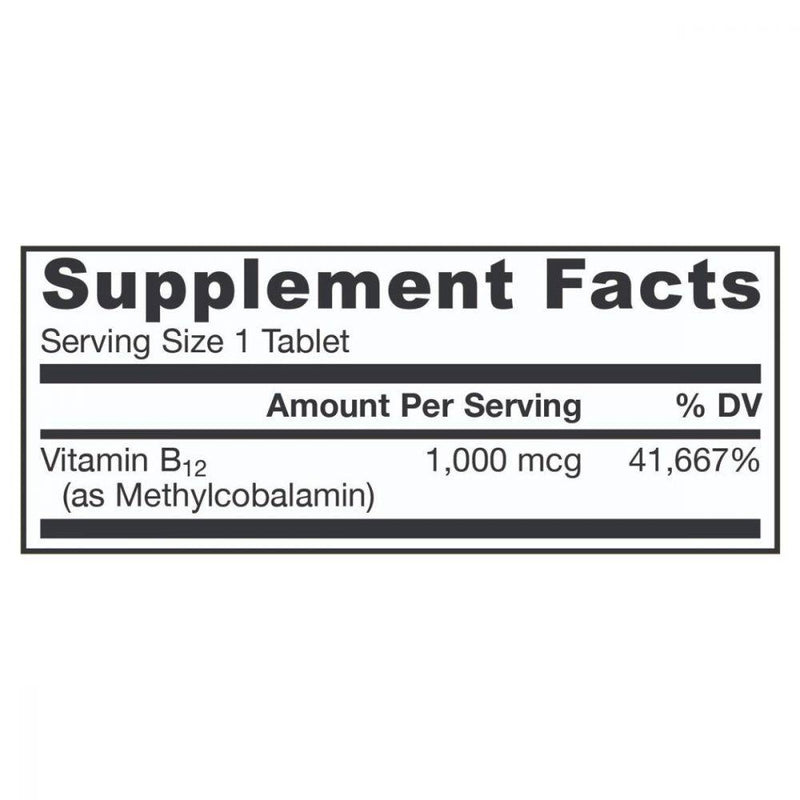 Jarrow Formulas Methyl B-12 1000mcg 100 chewable tablets