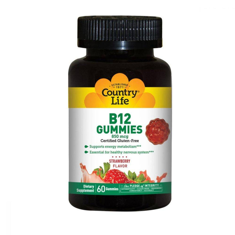 Country Life B12 Gummies - Strawberry 60 count