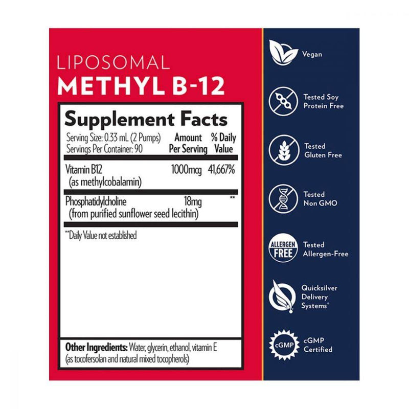 Quicksilver Scientific Liposomal Methyl-B12 1.7oz