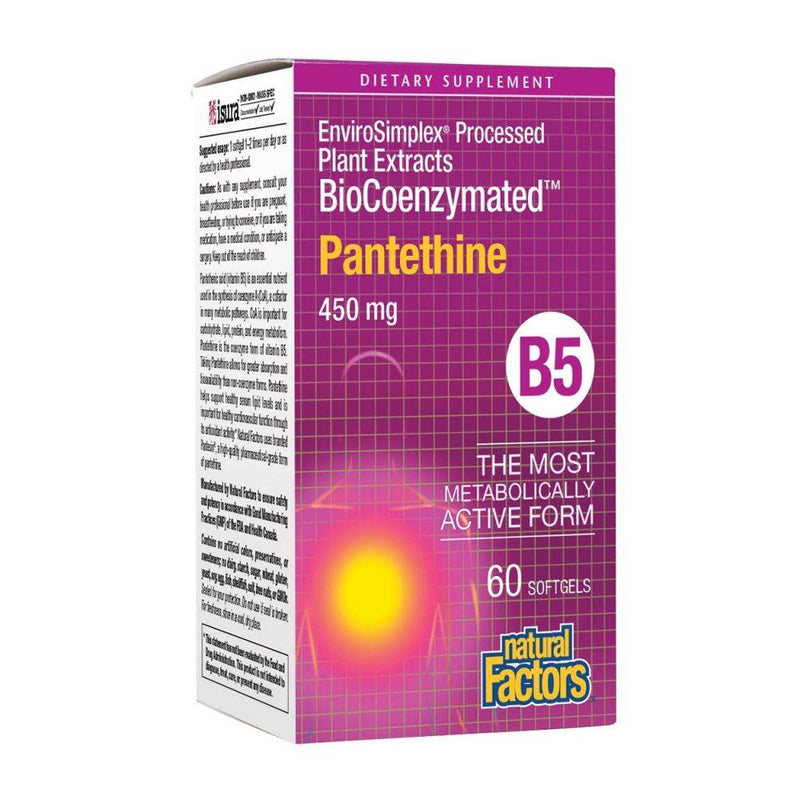 Natural Factors BioCoenzymated Pantethine 60 softgels
