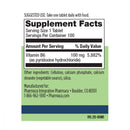 Pharmaca Vitamin B6 100 mg 100 Tablets