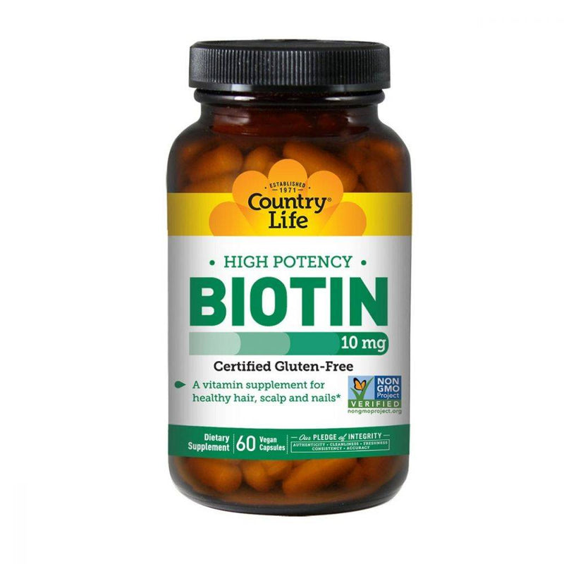 Country Life High Potency Biotin 10mg 60 vcaps