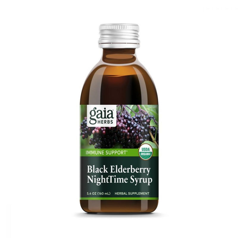 Gaia Herbs Black Elderberry NightTime Syrup 5.4oz