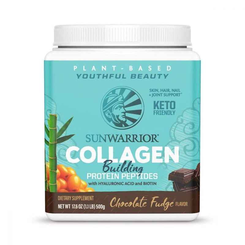 Sunwarrior Collagen Building Protein Peptides - Chocolate Fudge 500g