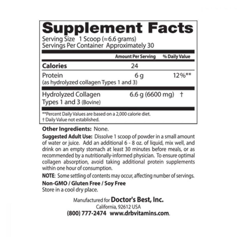 Doctor's Best Collagen Types 1 & 3 Powder 7.1oz