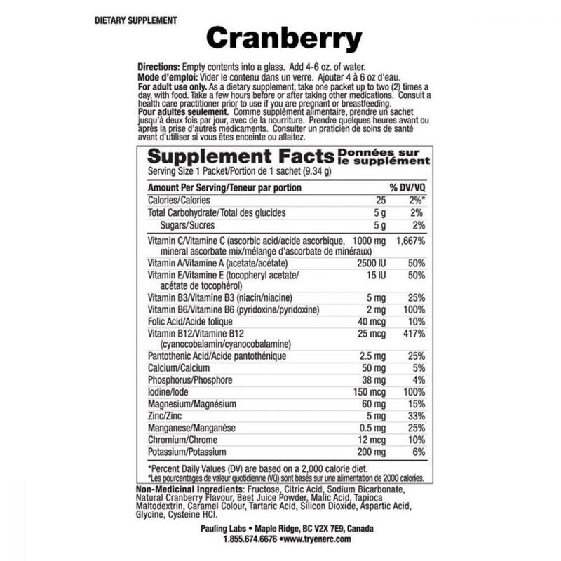Ener-C 1000mg Vitamin C Drink Mix - Cranberry 30 packets