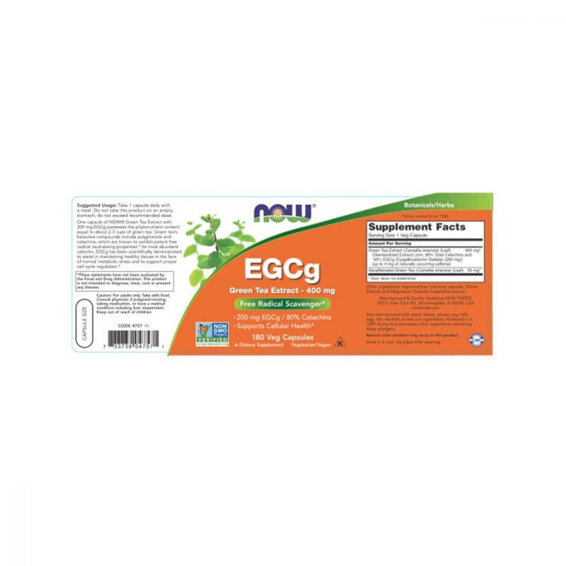 NOW EGCg Green Tea Extract 180 vcaps
