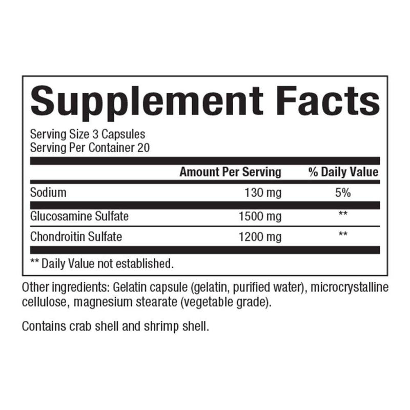 Natural Factors Glucosamine & Chondroitin Sulfates 60 Caps