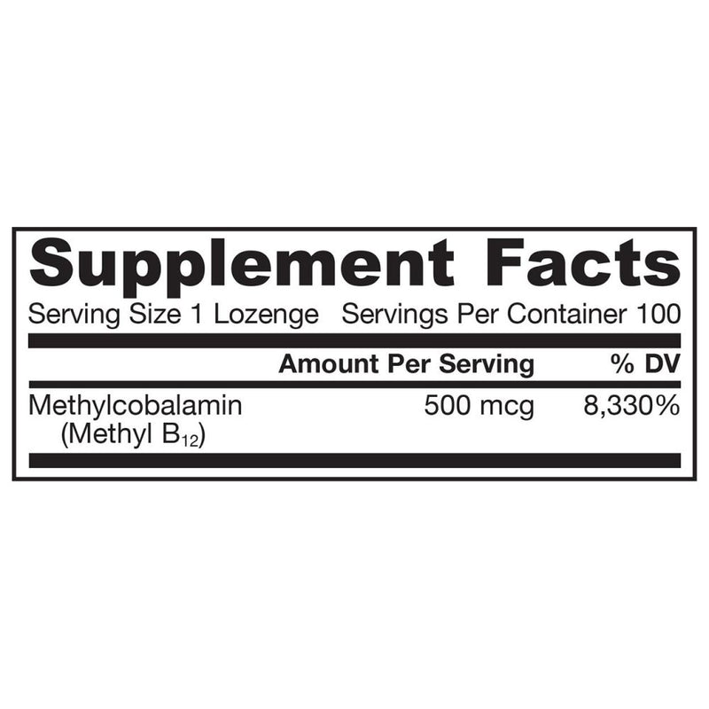 Jarrow Formulas Methyl B-12 500mcg 100 lozenges