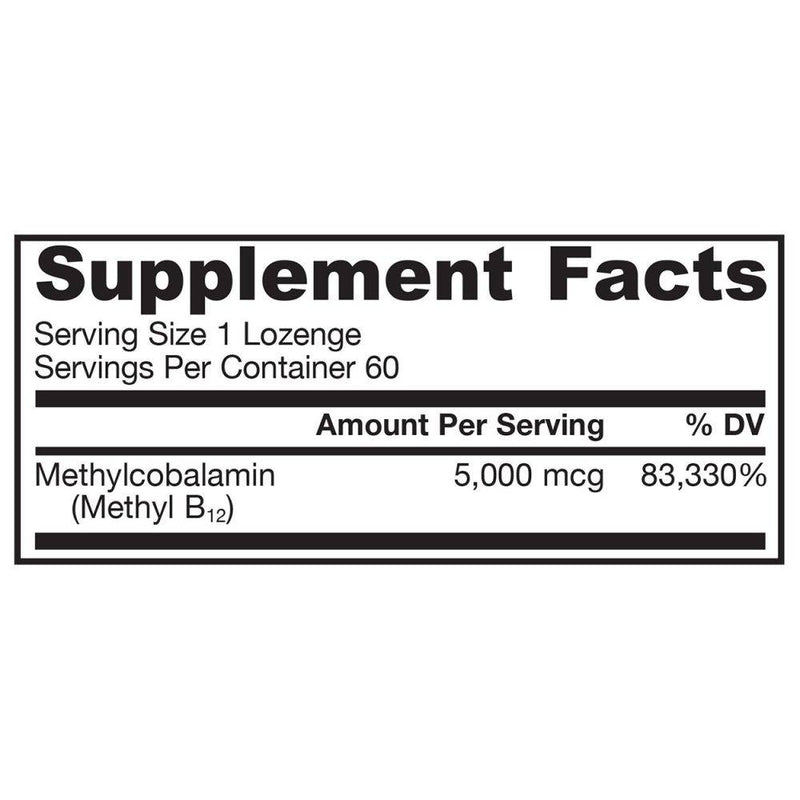 Jarrow Formulas Methyl B-12 5000mcg 60 lozenges