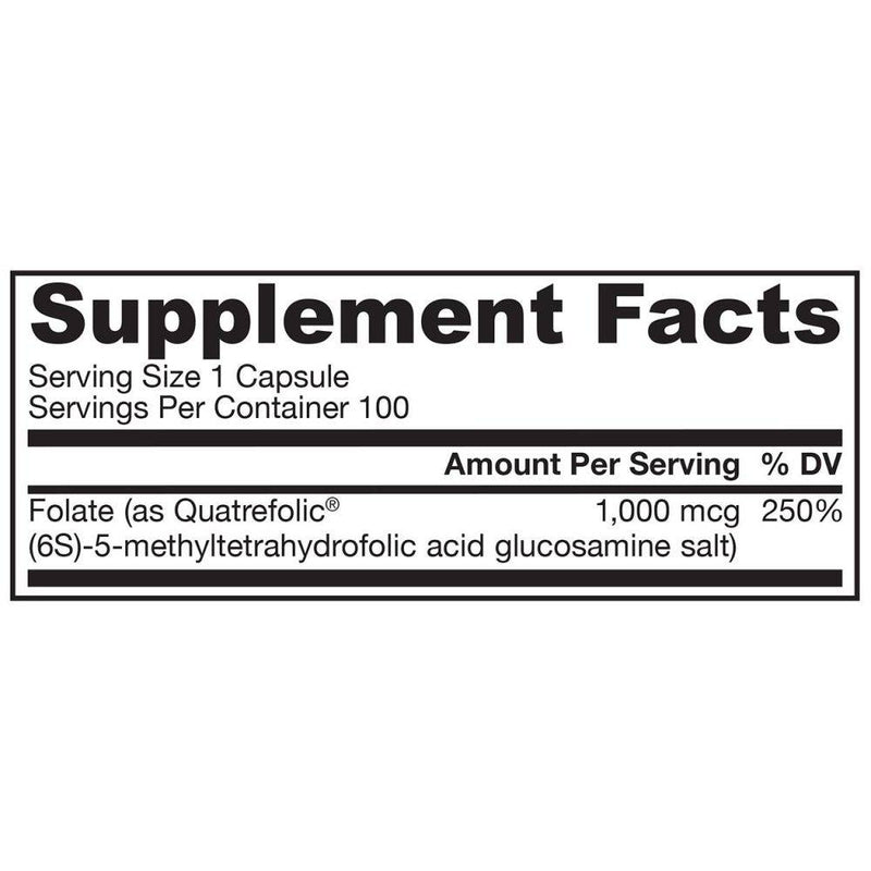 Jarrow Formulas Methyl Folate 1000mcg 100 capsules