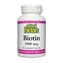 Natural Factors Biotin 5000mcg 60 vcaps