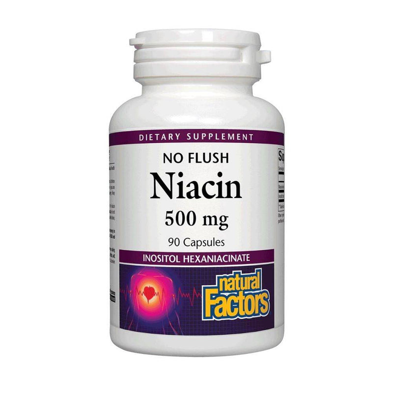 Natural Factors No Flush Niacin 500mg 90 capsules