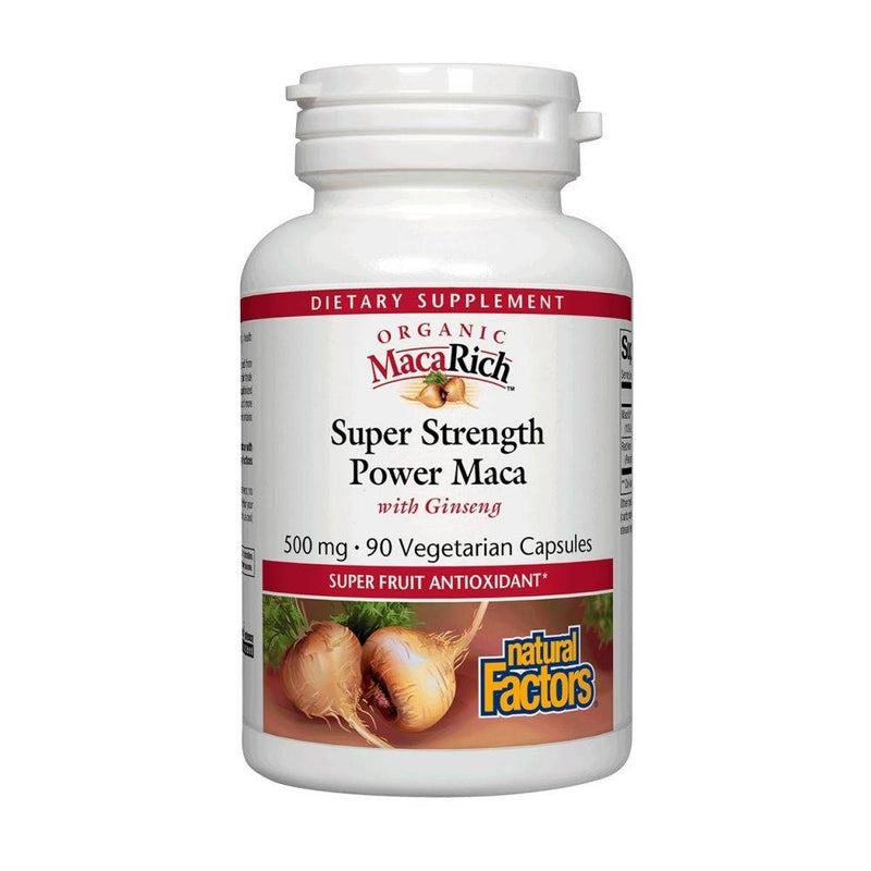 Natural Factors MacaRich Super Strength Power Maca with Ginseng 90 vcaps
