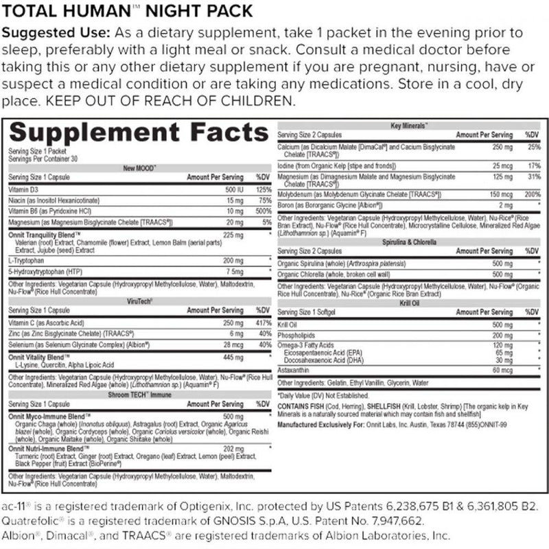 Onnit Total Human 30 day supply