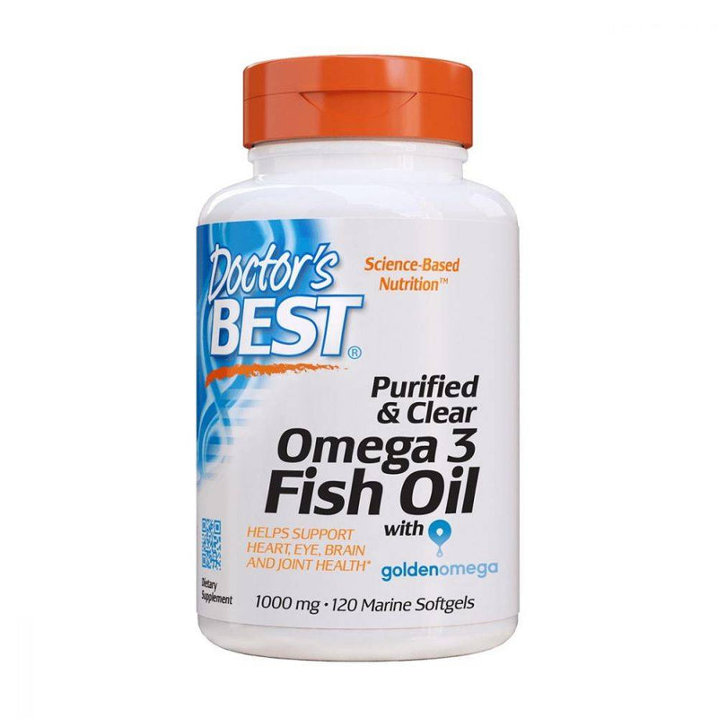 Doctor's Best Purified & Clear Omega-3 Fish Oil 120 softgels