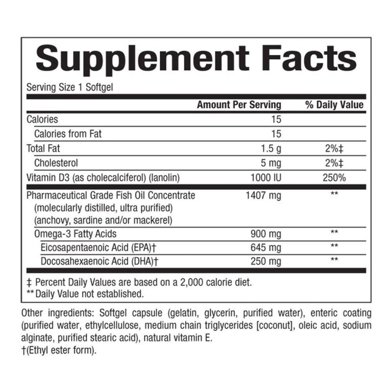 Natural Factors Ultra Strength RxOmega-3 Factors with Vitamin D3 150 softgels