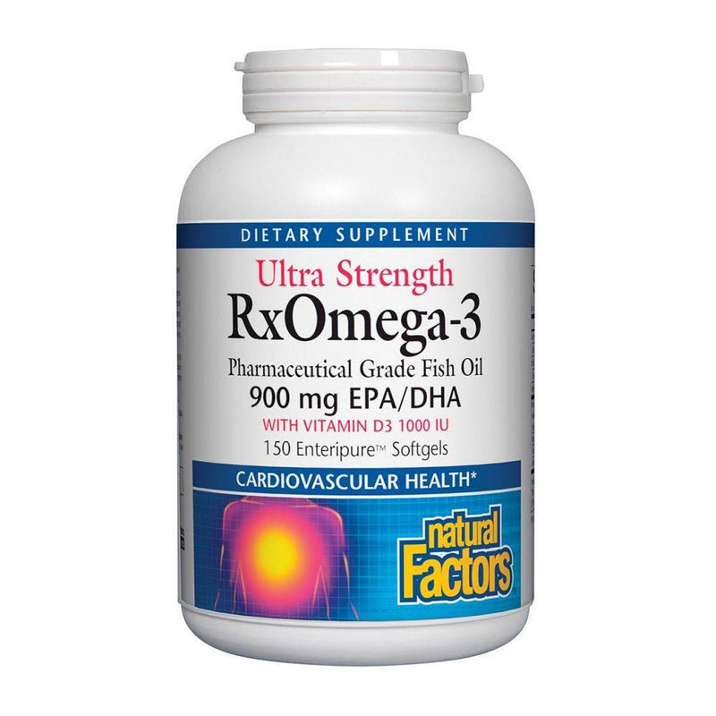 Natural Factors Ultra Strength RxOmega-3 Factors with Vitamin D3 150 softgels