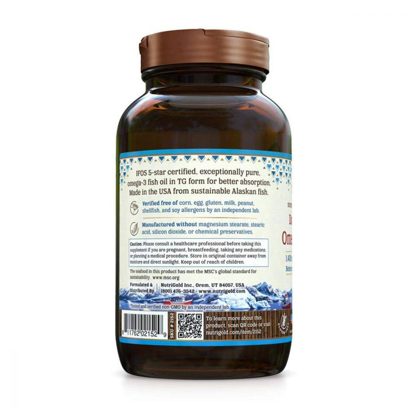 NutriGold Double Strength Omega-3 Fish Oil 120 capsules